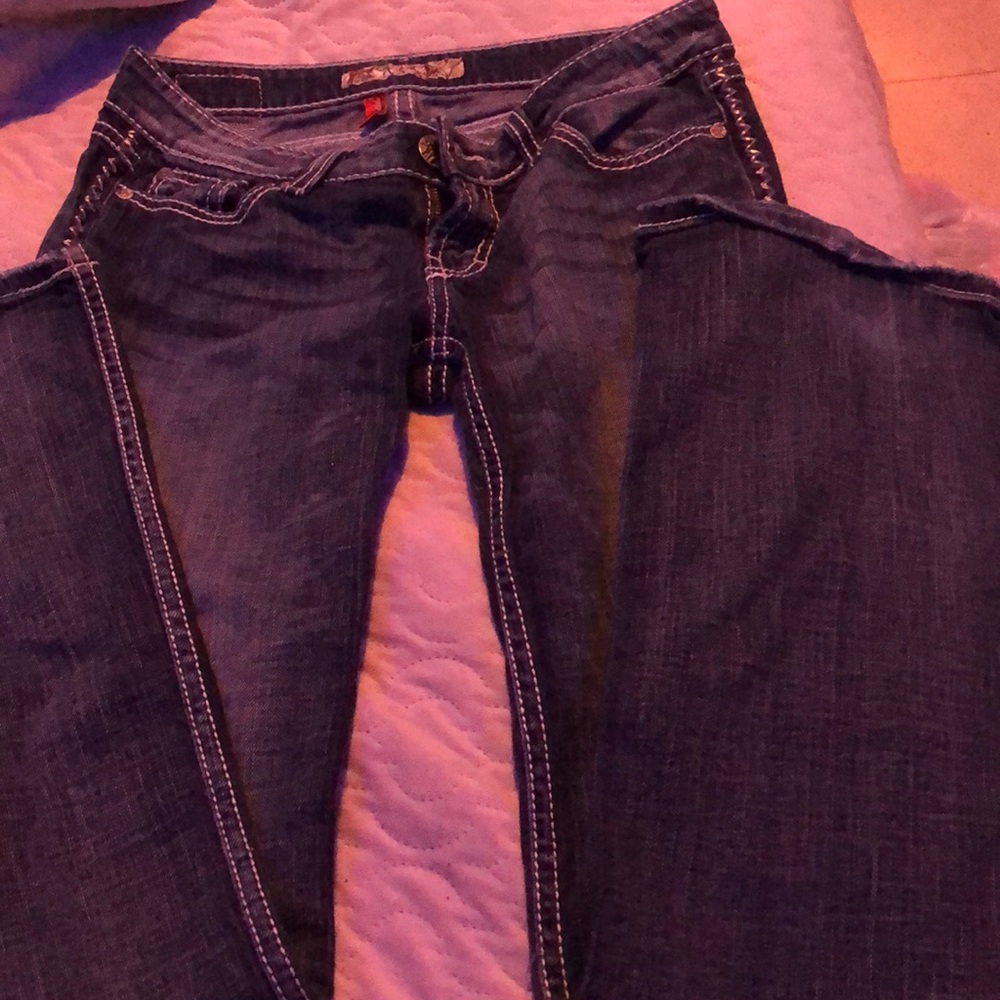These jeans are in good condition there bootcut